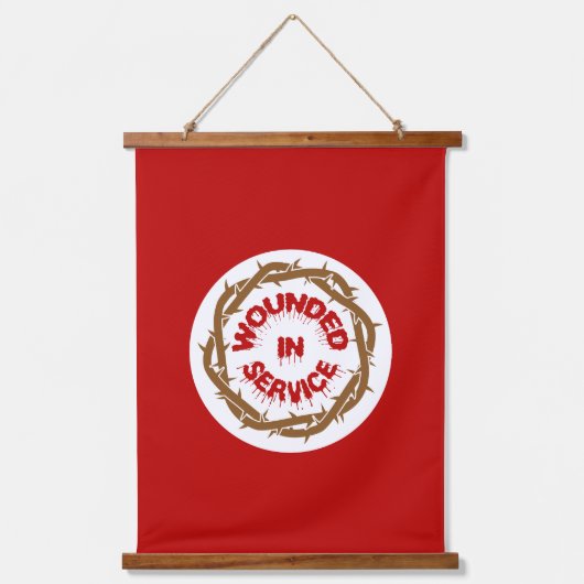 Gewonde in dienst hangend wandkleed (Voorkant)