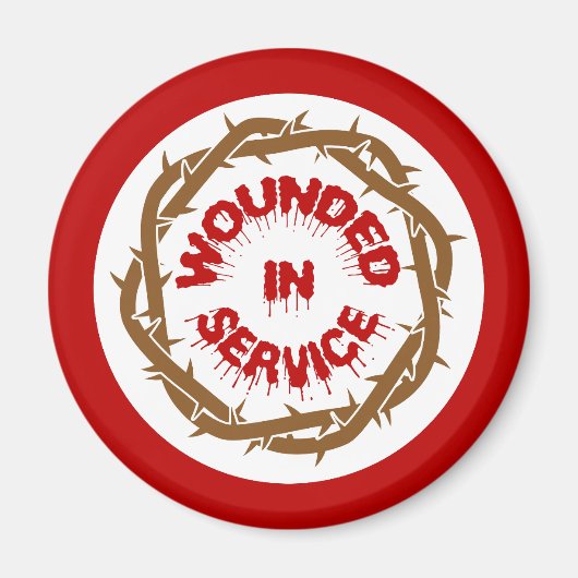 Gewonde in dienst magneet (Voorkant)