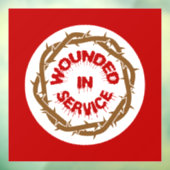 Gewonde in dienst raamsticker (Vel 3)