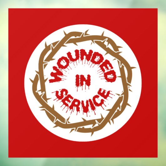 Gewonde in dienst raamsticker (Vel 3)