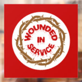 Gewonde in dienst raamsticker (Vel 2)