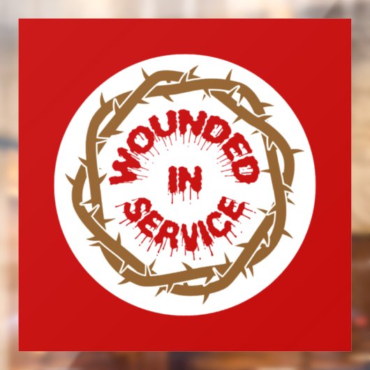 Gewonde in dienst raamsticker (Vel 2)