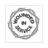 Gewonde in dienst rubberstempel (Afrduk)