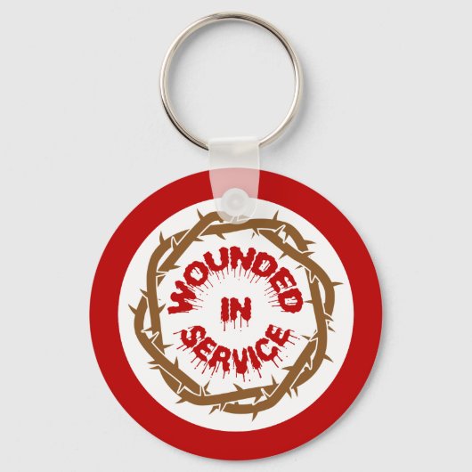 Gewonde in dienst sleutelhanger (Voorkant)