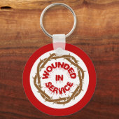Gewonde in dienst sleutelhanger (Achterkant)