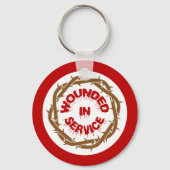 Gewonde in dienst sleutelhanger (Achterkant)
