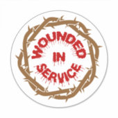 Gewonde in dienst sticker (Voorkant)