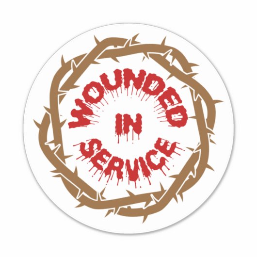 Gewonde in dienst sticker (Voorkant)