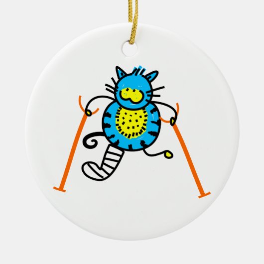 Gewonde kat keramisch ornament (Voorkant)