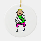 Gewonde Kind Keramisch Ornament (Voorkant)