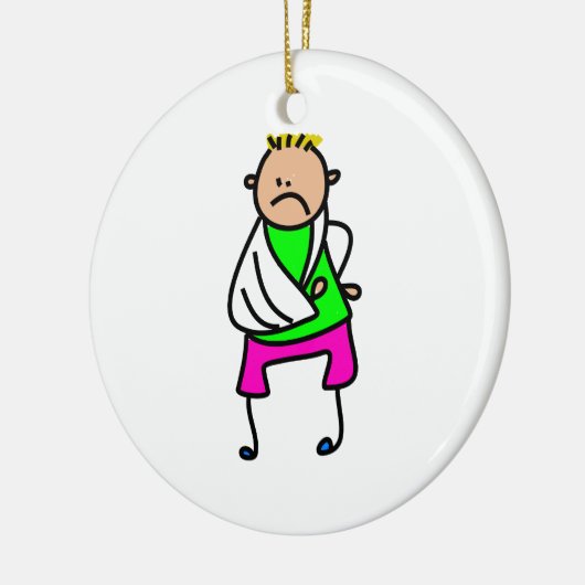 Gewonde Kind Keramisch Ornament (Links)