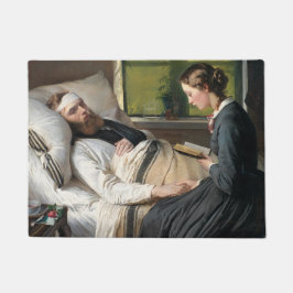 Gewonde krijger (door Elisabeth Jerichau-Baumann) Deurmat