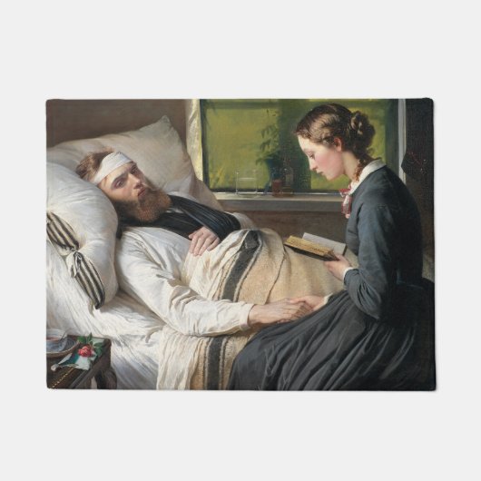 Gewonde krijger (door Elisabeth Jerichau-Baumann) Deurmat (Voorkant)