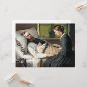 Gewonde krijger (door Elisabeth Jerichau-Baumann) Kaart (Voorkant / Achterkant in situ)