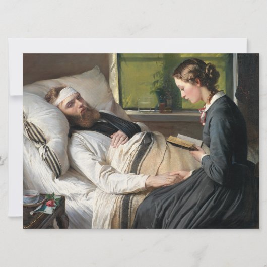 Gewonde krijger (door Elisabeth Jerichau-Baumann) Kaart (Voorkant)