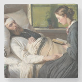 Gewonde krijger (door Elisabeth Jerichau-Baumann) Stenen Onderzetter (Voorkant)