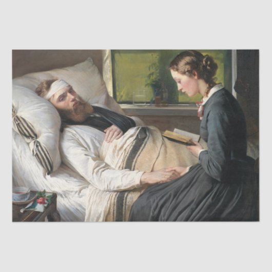 Gewonde krijger (door Elisabeth Jerichau-Baumann) Tissuepapier (Voorkant)