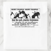 Gewonde mensen pijn mensen wit, rechthoek sticker (Tas)