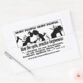 Gewonde mensen pijn mensen wit, rechthoek sticker (Envelop)