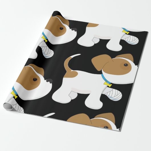 Gewonde puppy Dog Cadeaupapier (Uitgerold)