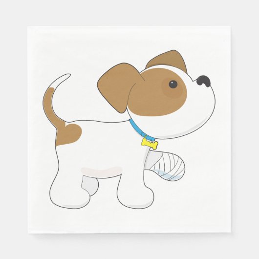 Gewonde puppy Dog Servet (Voorkant)