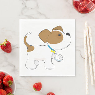 Gewonde puppy Dog Servet