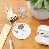 Gewonde puppy Dog Sleutelhanger