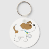Gewonde puppy Dog Sleutelhanger (Voorkant)