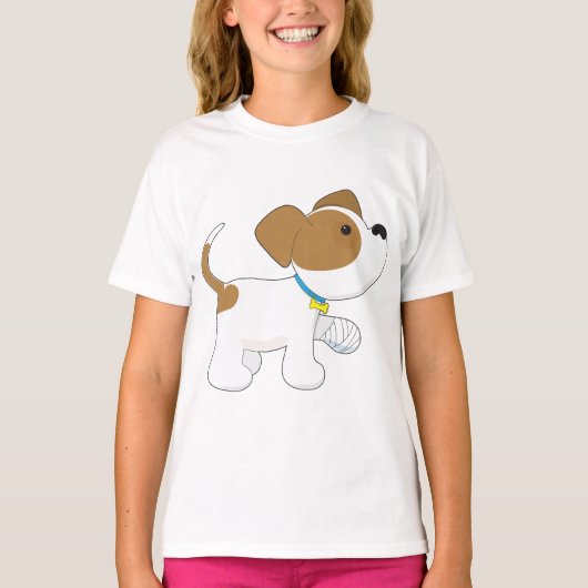Gewonde puppy Dog T-shirt (Voorkant)