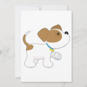 Gewonde puppy hond met verbonden poot kaart (Voorkant)