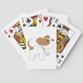 Gewonde puppy hond met verbonden poot pokerkaarten (Achterkant)