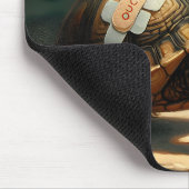 Gewonde schildpad met huisdier kegel muismat (Hoek)