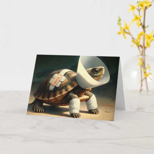 Gewonde schildpad wordt snel beter kaart (Gele Bloem)