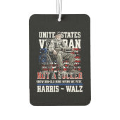 Gewonde veteranen voor Harris Walz 2024 Luchtverfrisser (Achterkant)