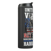 Gewonde veteranen voor Harris Walz 2024 Thermosbeker (Gedraaid links)