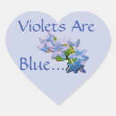 Gewonden zijn blauw... hart sticker (Voorkant)