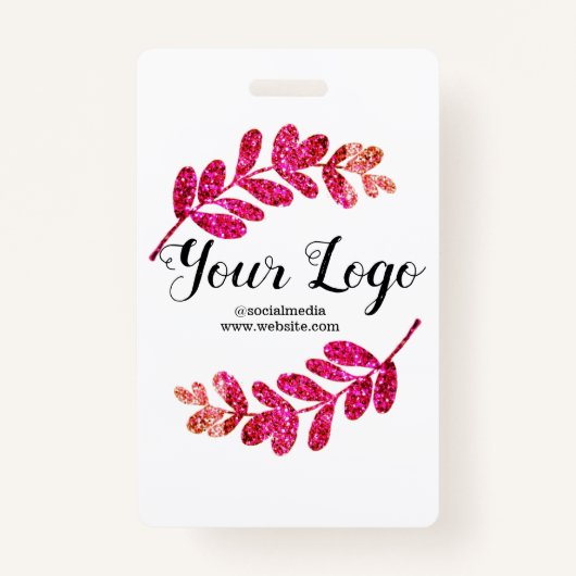 gewone aangepaste blauwe paarse zwarte bladeren vo badge (Voorkant)