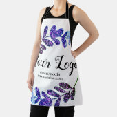 gewone aangepaste blauwe paarse zwarte bladeren vo schort (Insitu)