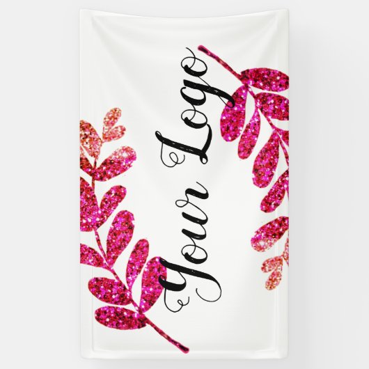 gewone aangepaste blauwe paarse zwarte bladeren vo spandoek (Verticaal)