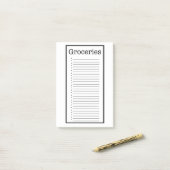 Gewone boodschappenlijst Post-it-briefjes Post-it® Notes (Op bureau)