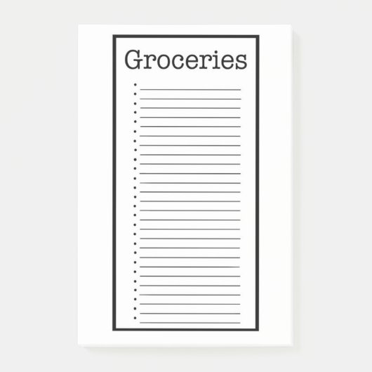 Gewone boodschappenlijst Post-it-briefjes Post-it® Notes (Voorkant)