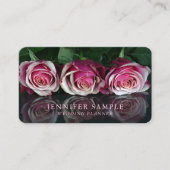 Gewone bruiloft Planner Modern Professional Floral Visitekaartje (Voorkant)