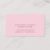 Gewone bruiloft Planner Modern Professional Floral Visitekaartje (Achterkant)