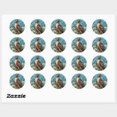 Gewone buizerd Vogel Natuur Liefhebber Cadeau Ronde Sticker (Vel)