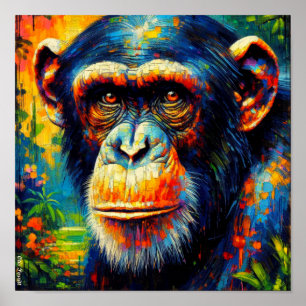 GEWONE CHIMPANSEE 10 POSTER