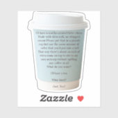 Gewone dagen koffie bestellen sticker (Vel)