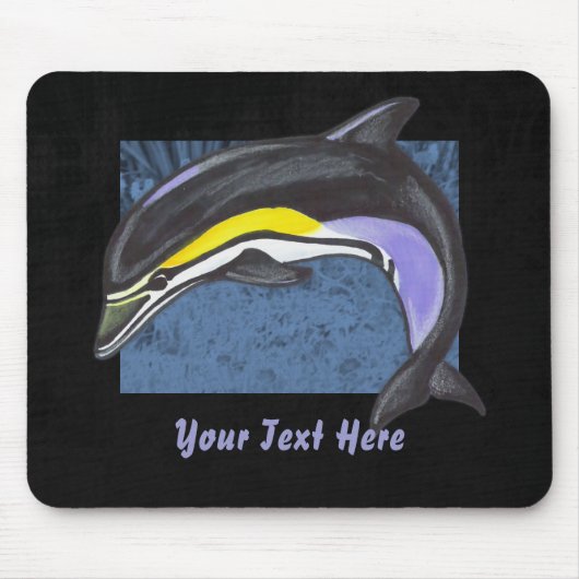 gewone dolfijn mousepad muismat (Voorkant)