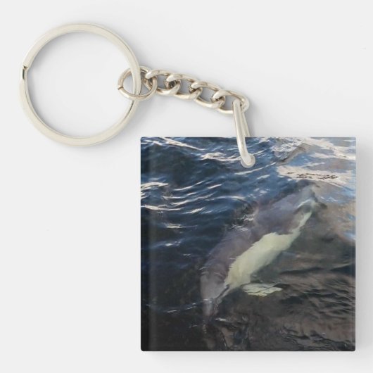 Gewone dolfijn Zwemmende Oceaan Wilde dieren Zeele Sleutelhanger (Voorkant)