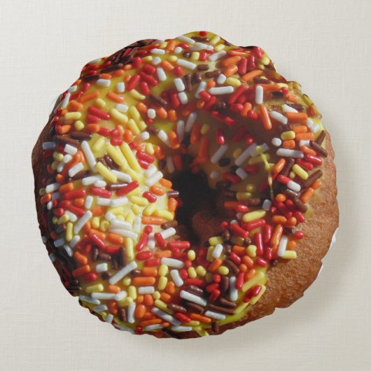 Gewone doughnut met sproinkles rond kussen (Achterkant)