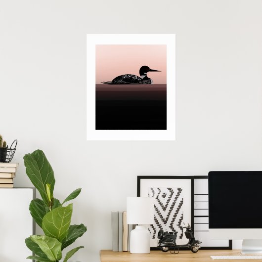 Gewone duikervogel poster (Thuiskantoor)